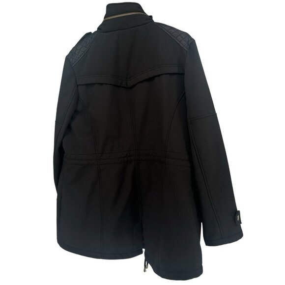 Michael Michael Kors Jacket Size XL Black Full Hidden Zipper Button Quilted Coat - Picture 5 of 14